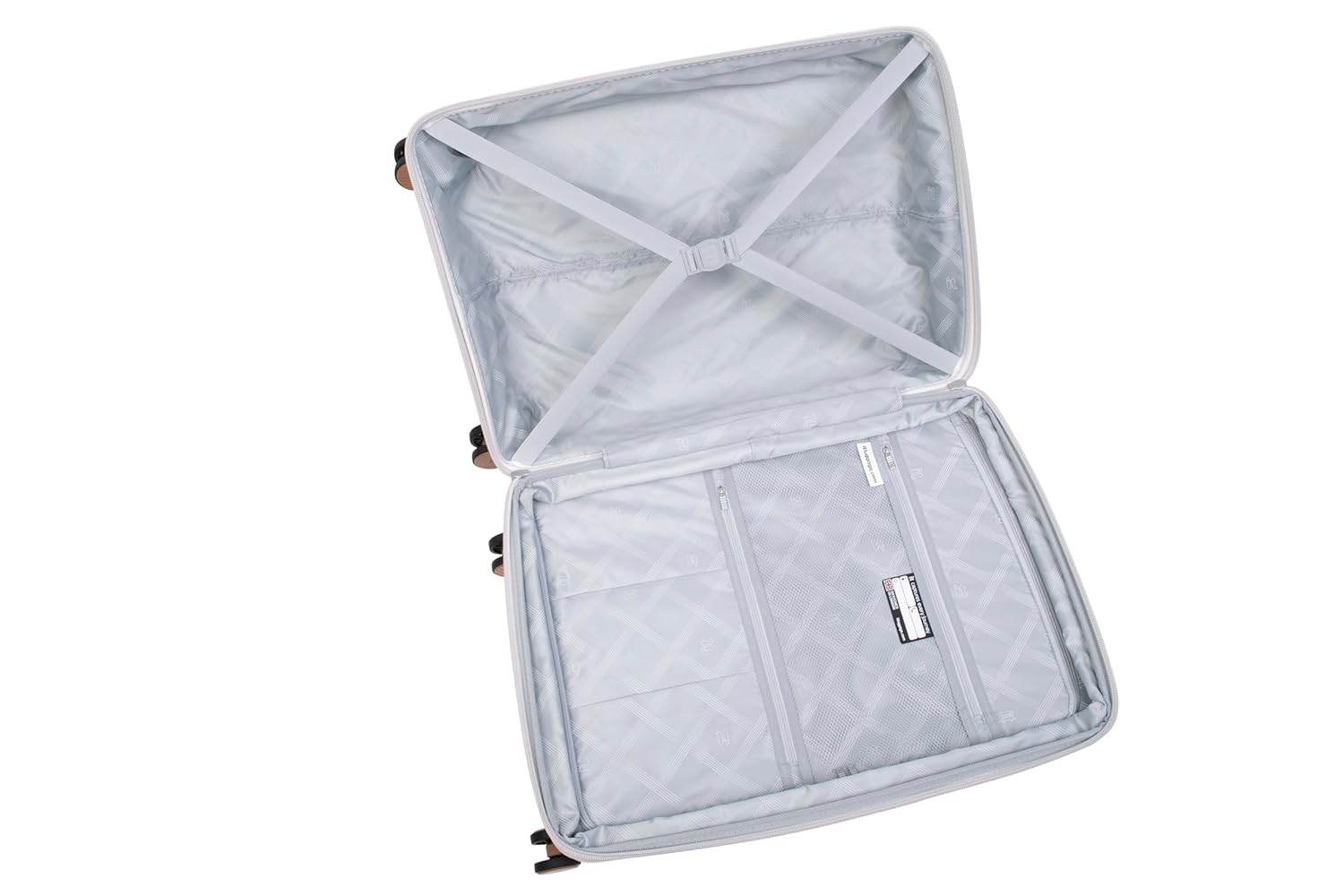 it luggage-Illustrious-Greyish White-24 inches-Medium-Expandable Hard Case Beautiful Interior Check-in Luggage 8 Wheel Trolley Bag