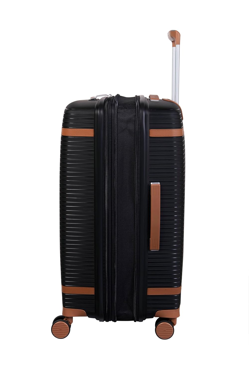it luggage Illustrious Black-Set of 3-Large, Medium, Cabin-28,24 &20 inches Expandable Check-in Luggage Hard Case Beautiful Interior 8 Wheel Trolley Bag with TSA Lock & Wet Pouch Inside