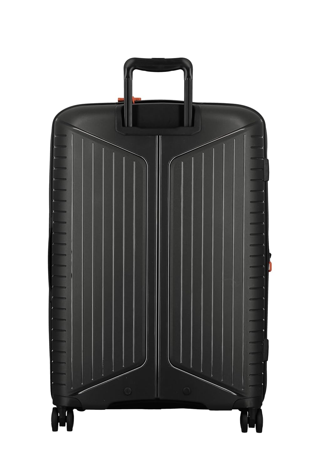 EVAE EV28 Metallic Dark Grey-Large-76cm Expandable Hardsided 8 Wheel Luggaage with TSA Lock, Shoe Pouch, Wet Pouch, Laundry Bag and Silicone Name tag