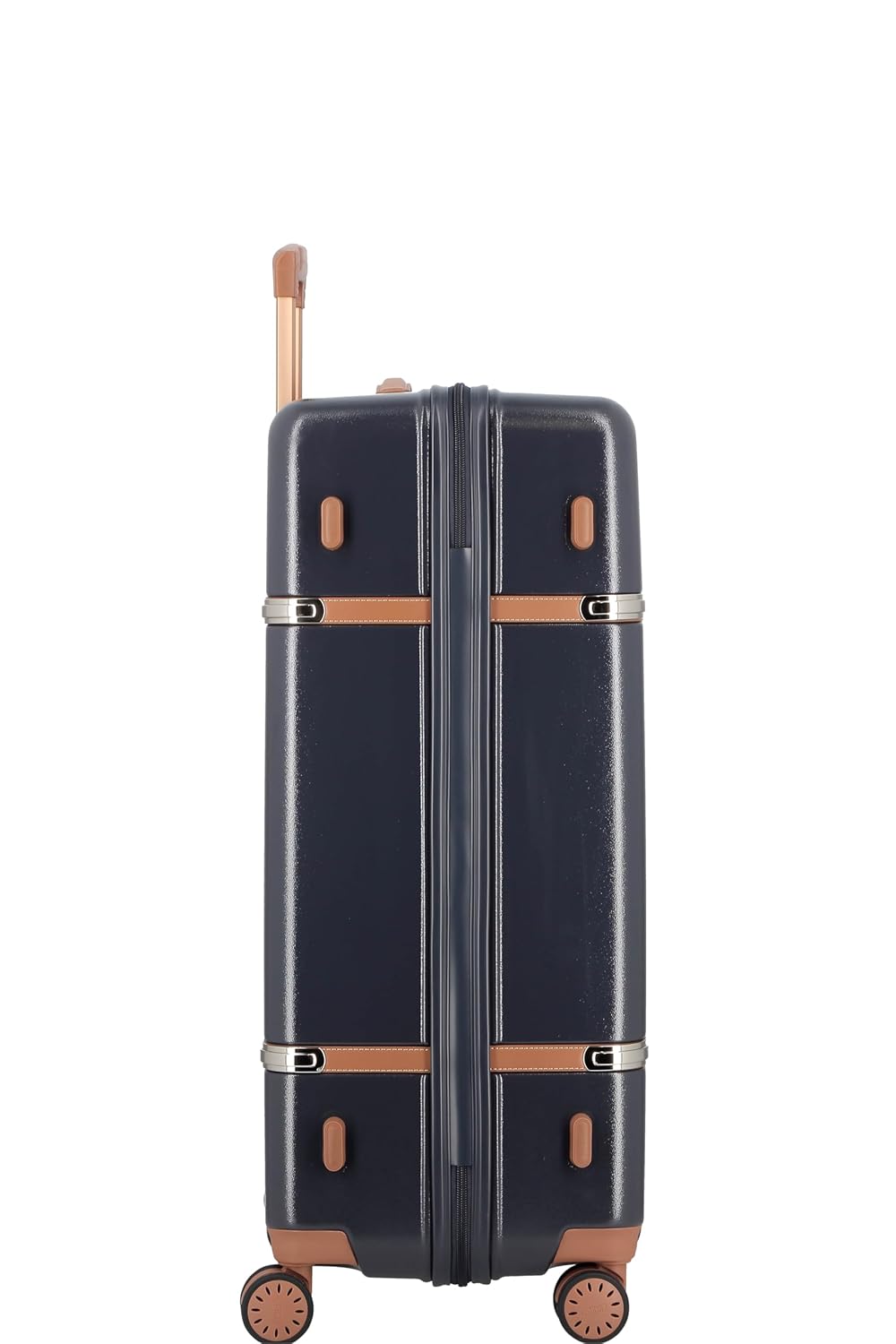 JUMP Cassis Riviera-Navy Blue-Large-77cm Eco Responsible Expandable Hardsided 8 Wheel Luggage with TSA Lock, Anti-Theft Zipper, Name Tag and Luxury Bag Cover