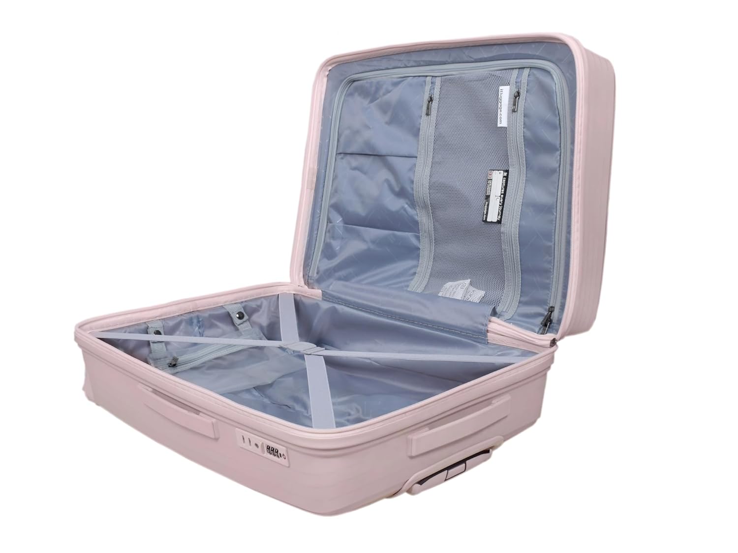 it luggage Spontaneous Soft Pink Set of 3-Large, Medium & Cabin-20,24,28 inches Expandable Anti-Theft Zipper Polypropylene Hardsided with TSA Lock 8 Wheel Trolley Bag