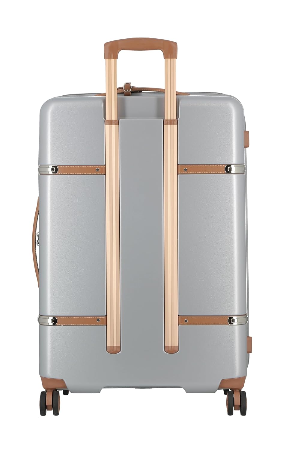 JUMP Cassis RIVIERA-Silver-Large-77cm Eco Responsible Expandable Hardsided 8 Wheel Luggage with TSA Lock, Anti-Theft Zipper, Name Tag and Luxury Bag Cover