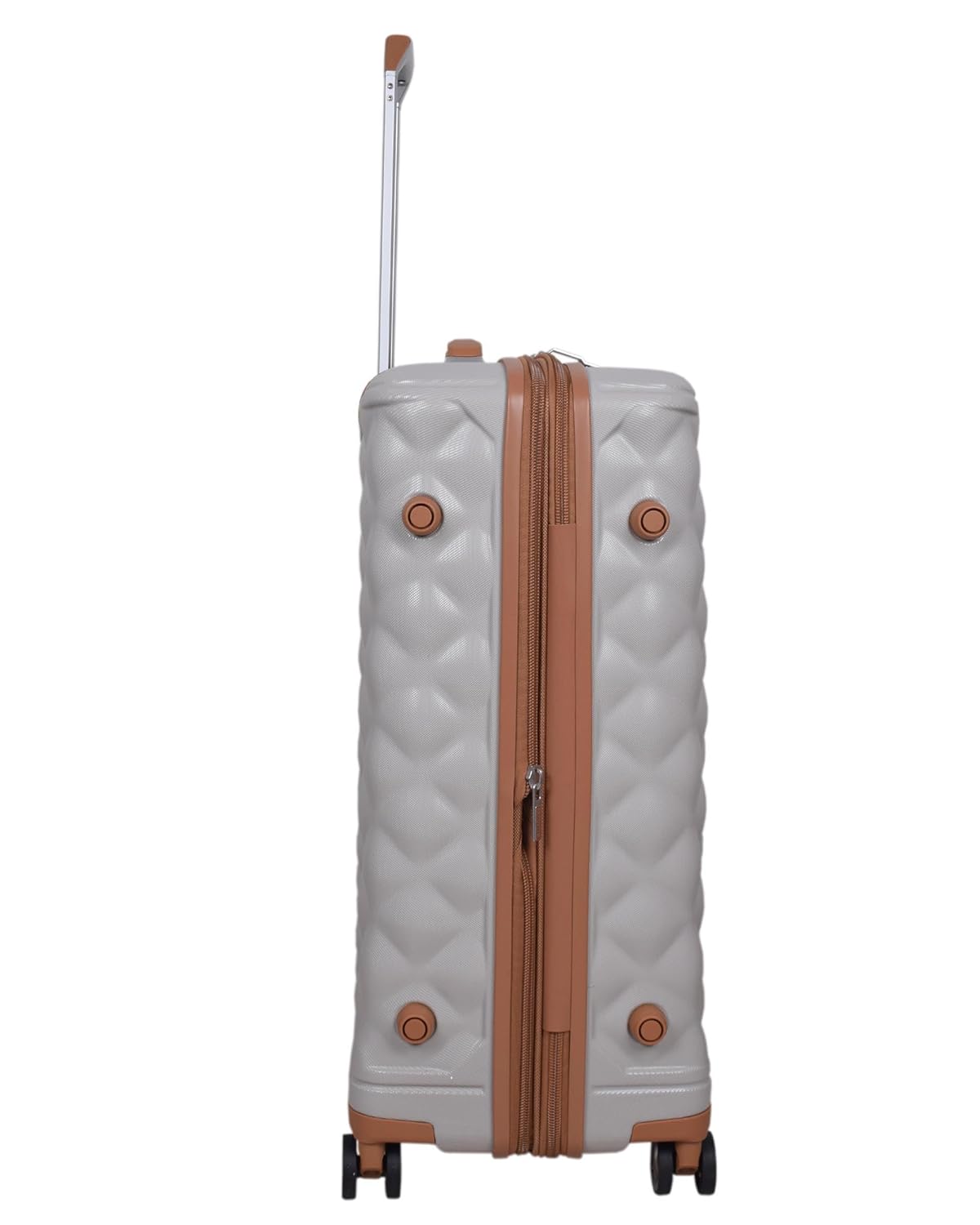 it luggage-Indulging-Light Grey-Set of 2-24 & 20 inches Expandable Cabin with Padded Laptop Section Hard Case Beautiful Interior Check-in Luggage 8 Wheel Trolley Bag