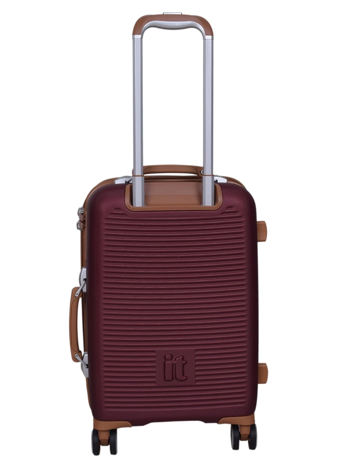 it luggage- Shoreside-Burgundy-Cabin 20 inches Expandable Hard Case Beautiful Interior with Wet Pouch Carry-on 8 Wheel Trolley Bag