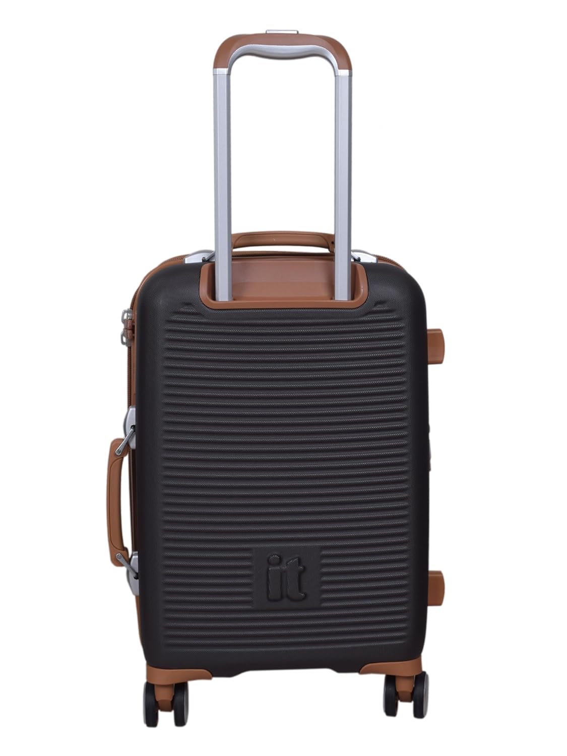 it luggage- Shoreside-Brown-Cabin 20 inches Expandable Hard Case Beautiful Interior with Wet Pouch Carry-on 8 Wheel Trolley Bag