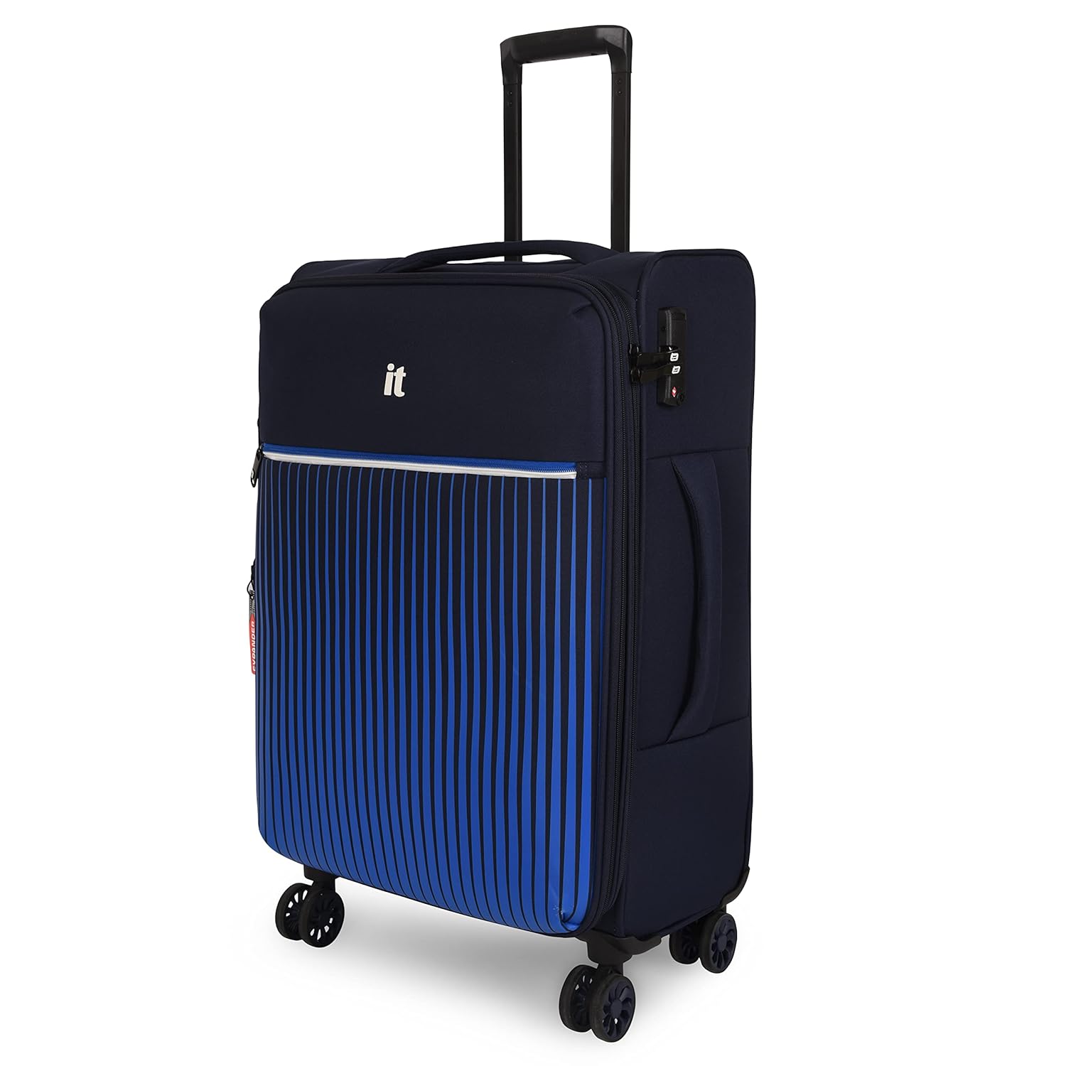 it luggage The Lite-Blue- Medium-24 inches Expandable Softsided with TSA Lock 8 Wheel Trolley Bag
