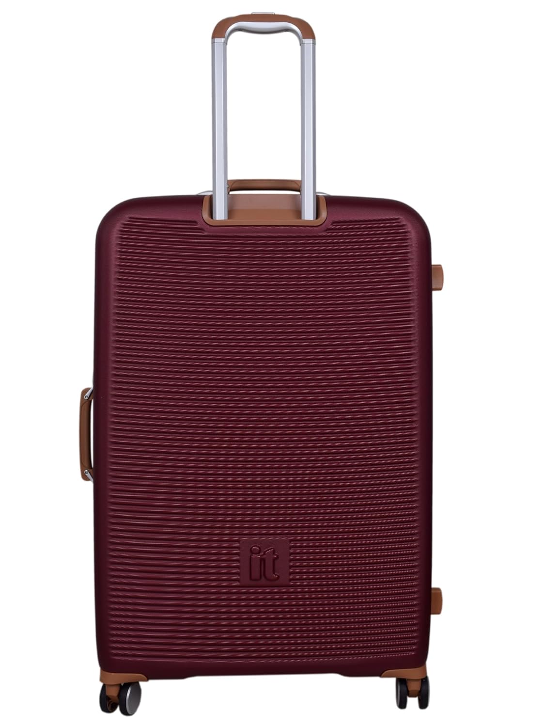 it luggage Shoreside Burgundy-Set of 2-Large, Medium-28 & 24 inches Expandable Check-in Luggage with Wet Pouch Inside Hard Case Beautiful Interior 8 Wheel Trolley Bag