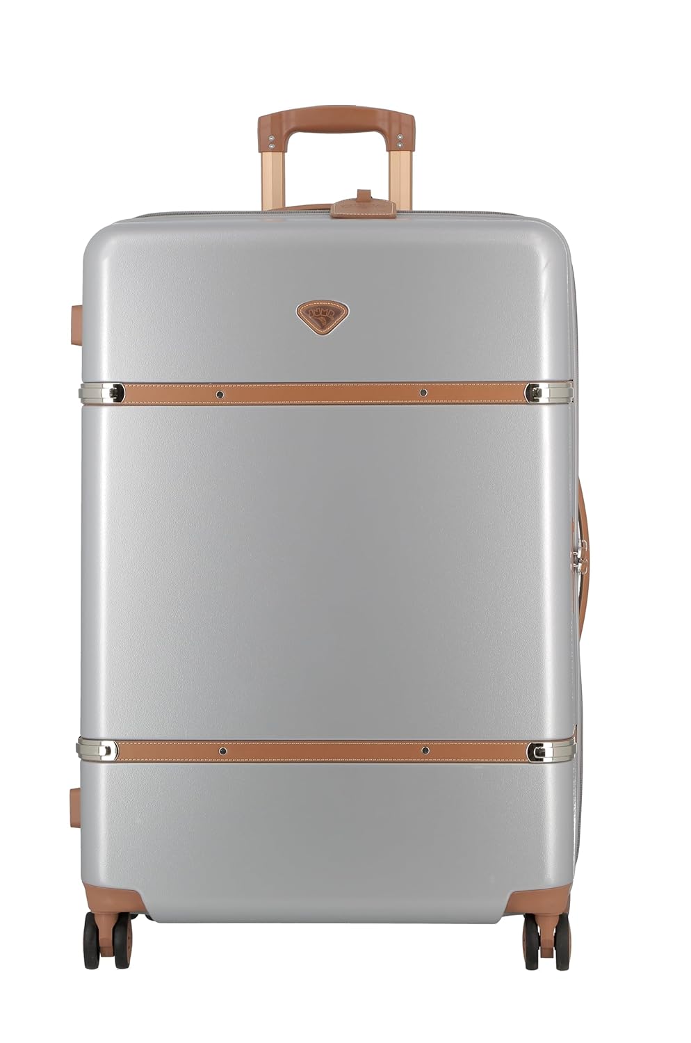 JUMP Cassis RIVIERA-Silver-Medium-66 cm Eco Responsible Expandable Hardsided 8 Wheel Luggage with TSA Lock, Anti-Theft Zipper,Name Tag and Luxury Bag Cover