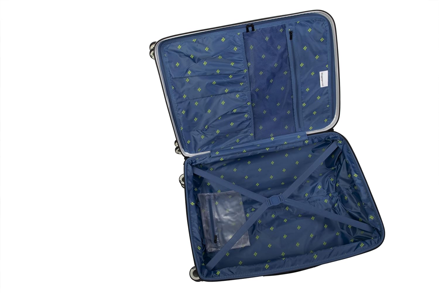 it luggage Convolved-Blue Lime-Medium-24 inches Hardsided Suitcase Travel Bag Expandable 8 Wheel Trolley Bag with Wet Pouch & TSA Lock-70cm