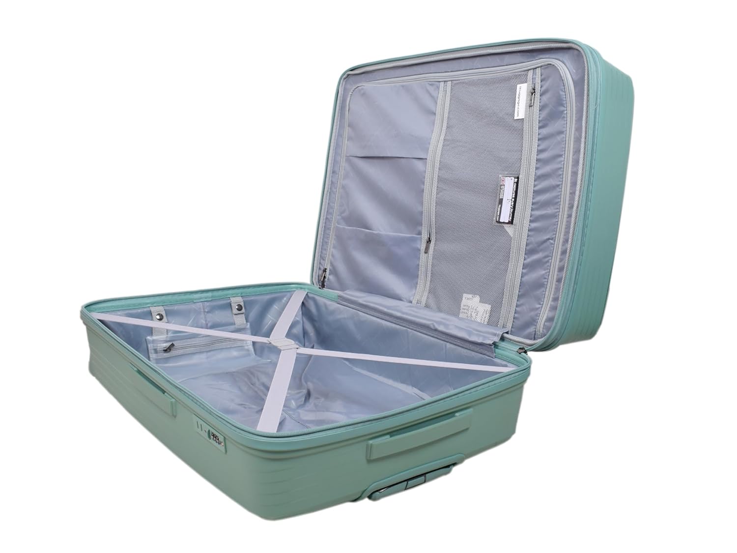 it luggage Spontaneous Green Set of 2- Large & Cabin-28 & 20 inches Expandable Anti-Theft Zipper Polypropylene Hardsided with TSA Lock 8 Wheel Trolley Bag