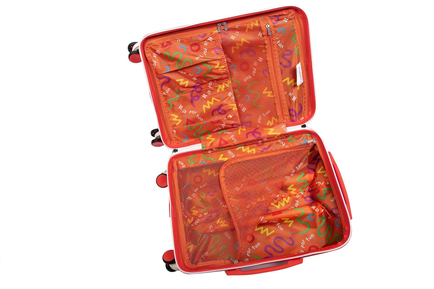 it luggage-Half Time-Poppy Red-Combo-Cabin-20 inches & Underseater-18 inches-Kids Luggage-Hardcase-Travel Bag-8 Wheel Trolley-3093 (UC)