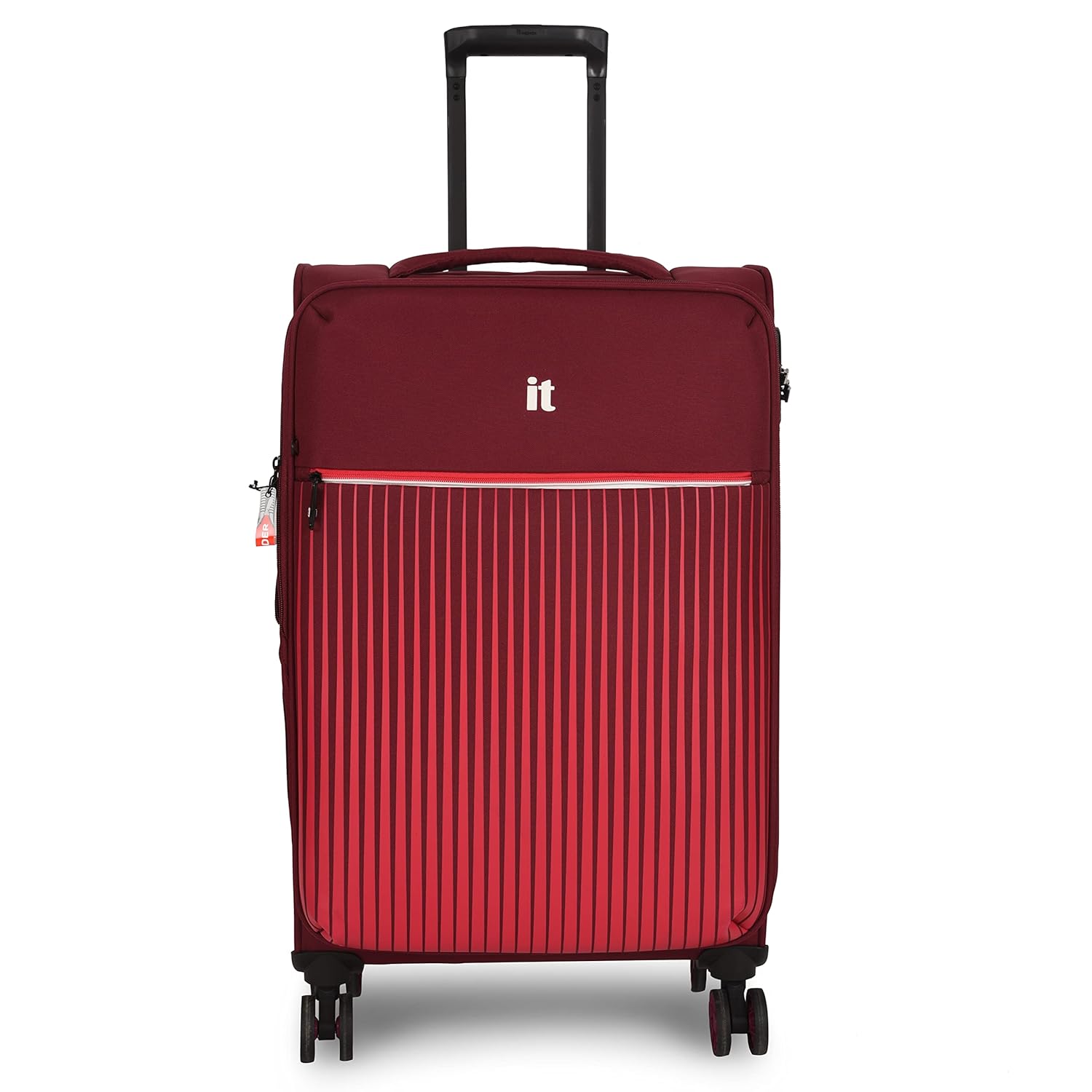 it luggage The Lite-Red- Medium-24 inches Expandable Softsided with TSA Lock 8 Wheel Trolley Bag