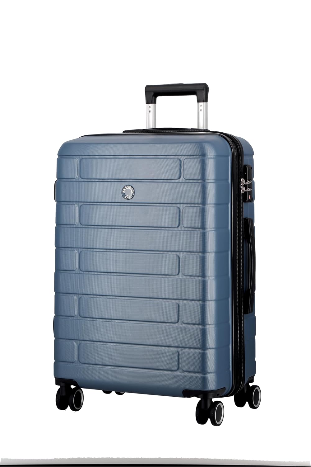 JUMP ESCO ES24-Blue-Medium-66cm Expandable Hardsided 8 Wheel Luggage with TSA Lock