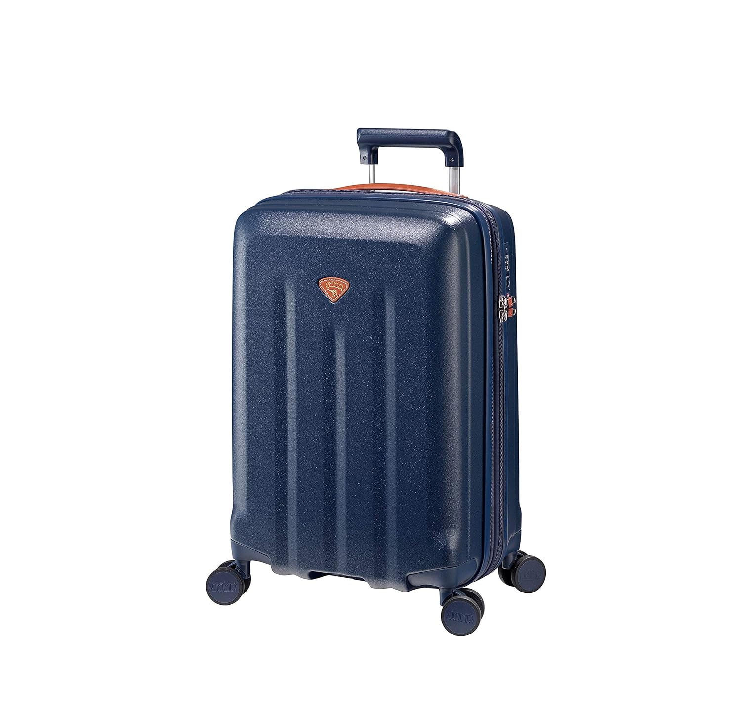 JUMP Uppsala Rigid-Navy Blue-Cabin-55cm Expandable Hardsided 8 Wheel Luggage with TSA Lock, Anti-Theft Zipper, Name Tag and Luggage Cover