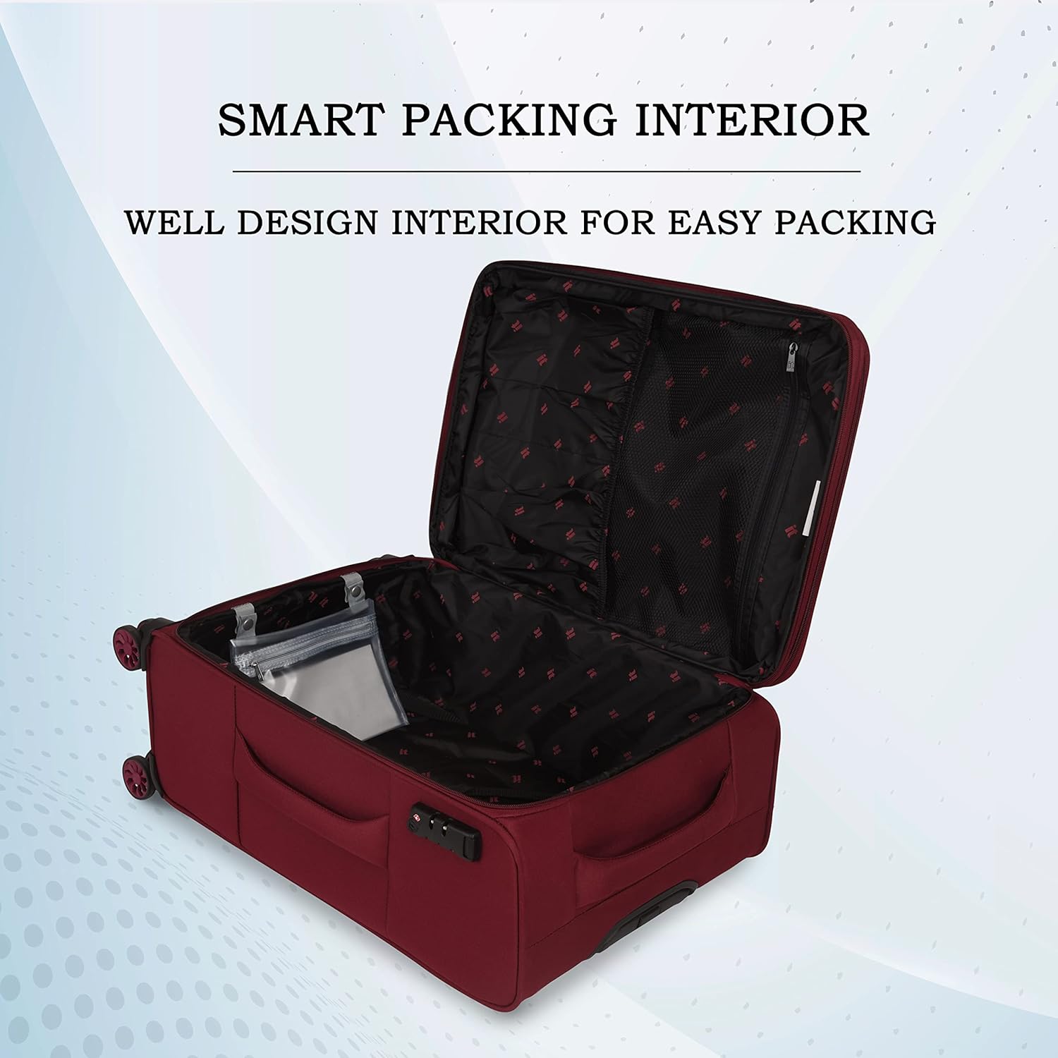 it luggage The Lite- Red-Cabin-20 inches Expandable Softsided with TSA Lock 8 Wheel Trolley Bag