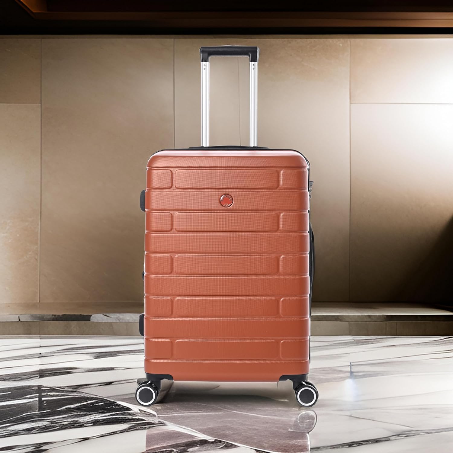 JUMP ESCO ES22-Terracota-Cabin-55cm Expandable Hardsided 8 Wheel Luggage with TSA Lock