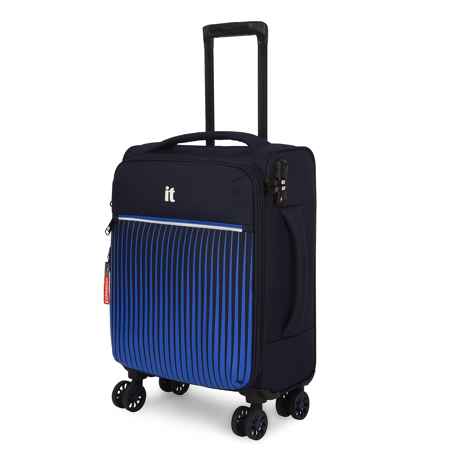 it luggage The Lite-Blue- Cabin-20 inches Expandable Softsided with TSA Lock 8 Wheel Trolley Bag