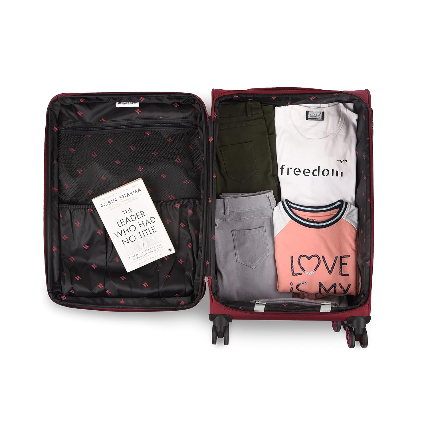 it luggage The Lite- Red-Cabin-20 inches Expandable Softsided with TSA Lock 8 Wheel Trolley Bag