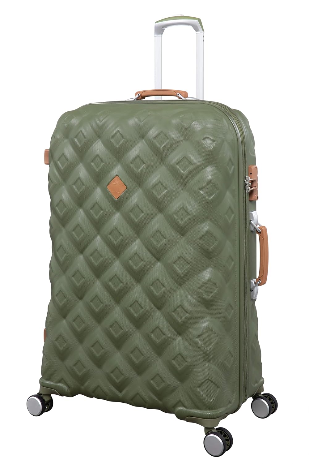 it luggage Embellish-Olive-Large-28 inches Hardsided Expandable Check-in Luggage 8 Wheel Trolley Bag with TSA Lock & Wet Pouch Inside
