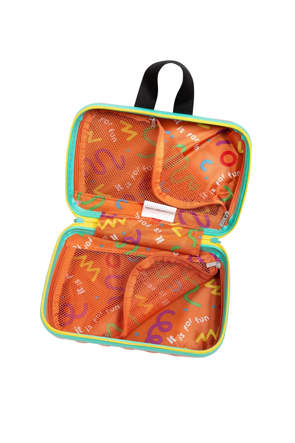 it luggage-Bobble Bloc-Vibrant Orange- Combo -Underseater -18 inches & Handheld Travel case-10 inches-Kids Luggage Hard case-Travel Bag-8 Wheel Trolley Bag