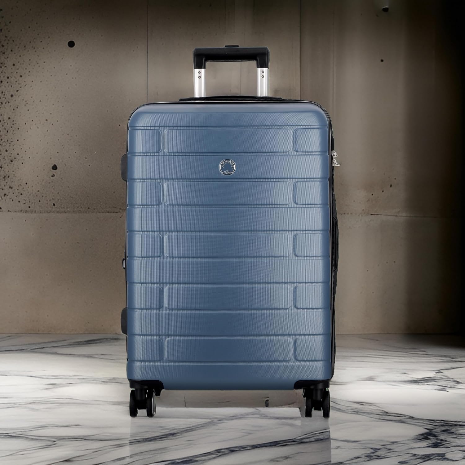 JUMP ESCO ES28-Blue-Large-76cm Expandable Hardsided 8 Wheel Luggage with TSA Lock