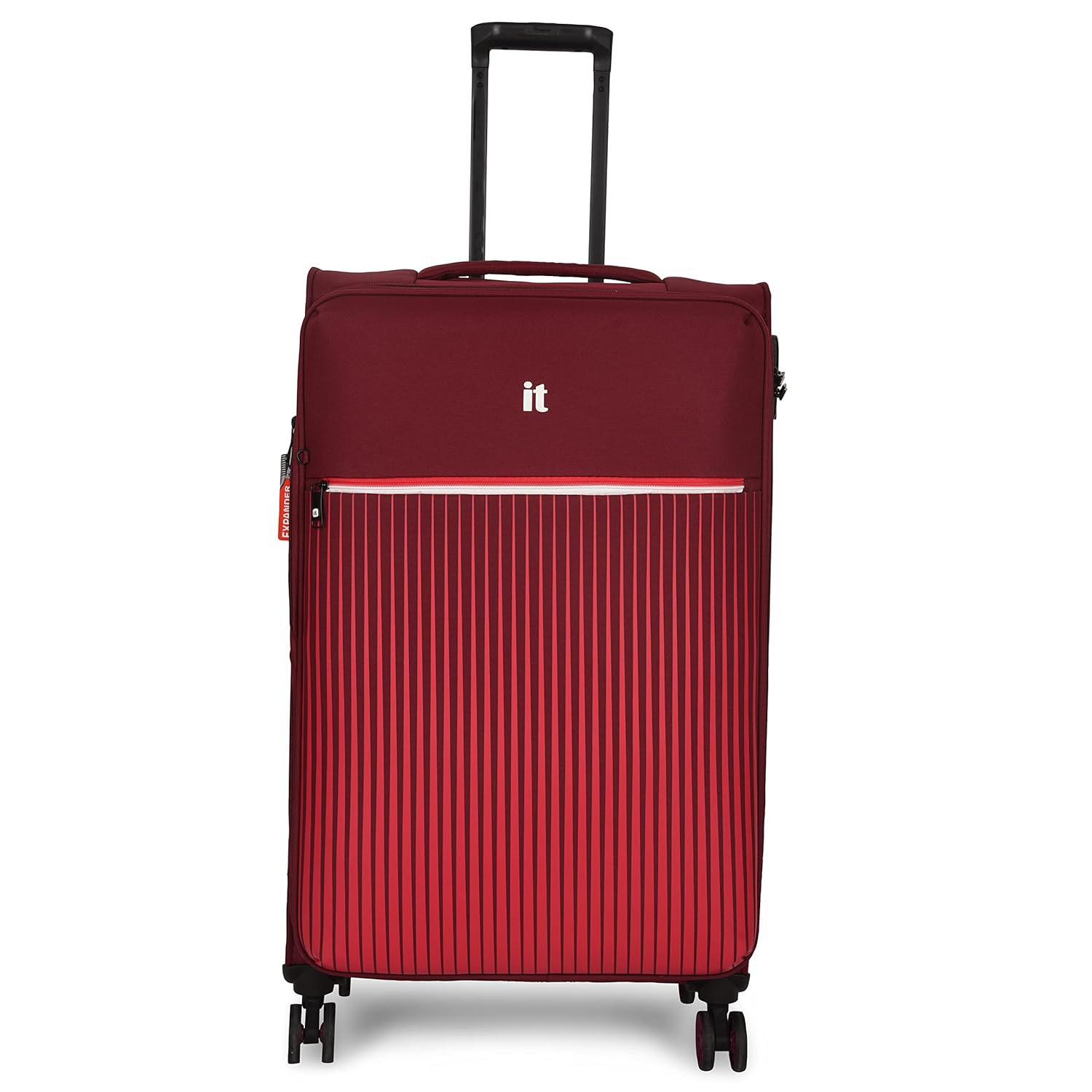 it luggage The Lite-Red- Set of 2-Large & Medium-28 & 24 inches Expandable Softsided with TSA Lock 8 Wheel Trolley Bag