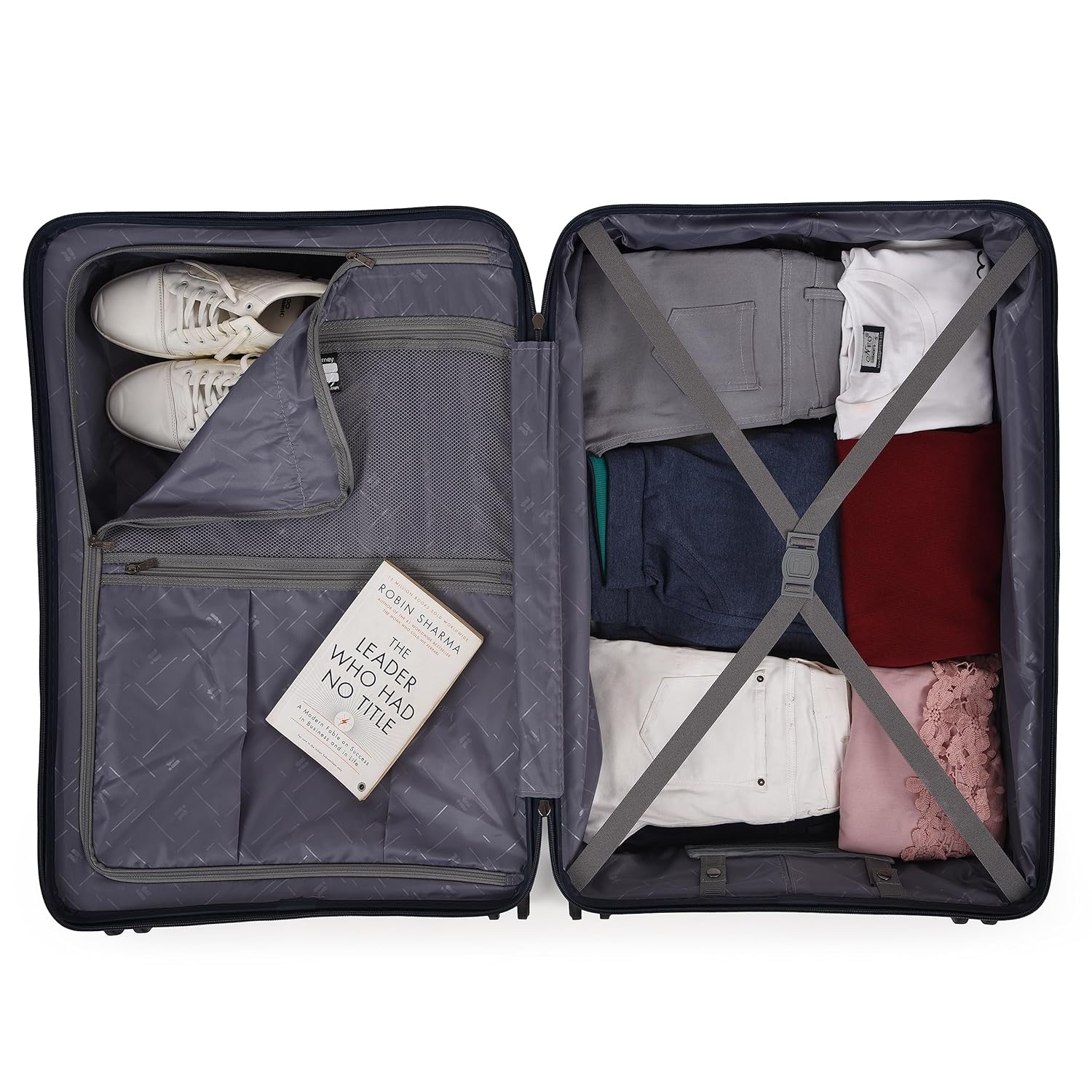 it luggage Spontaneous Blue Large-28 inches Expandable Anti-Theft Zipper Polypropylene Hardsided with TSA Lock 8 Wheel Trolley Bag
