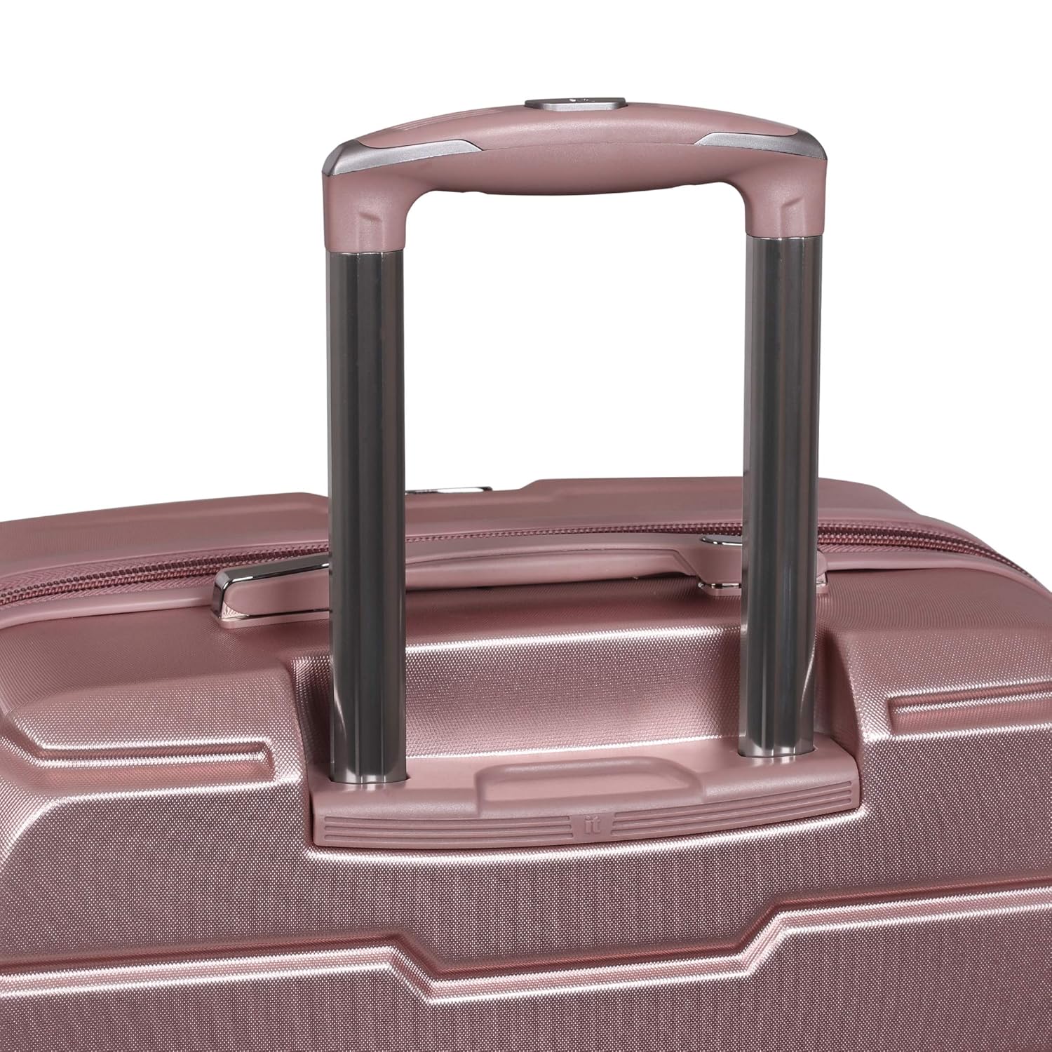 it luggage Prosperous-Metallic Pink-Set of 2-Medium & Cabin-24 & 20 inches Cabin with Padded Laptop Section Expandable Hardsided Suitcase Travel Bag 8 Wheel Trolley with TSA Lock- 70cm & 54 cm