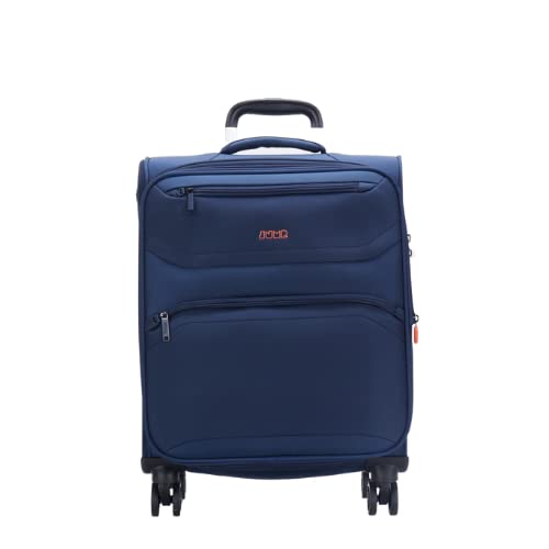 JUMP Moorea 2 MX02 Navy Blue Cabin-55cm Expandable Softsided 8 Wheel Trolley Bag with TSA Lock