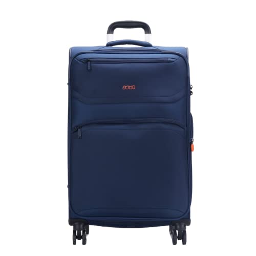 Moorea MX04 Navy Blue-Medium-66cm Softsided Expandable Luggage with 8 Wheels and TSA Lock