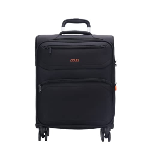 Moorea 2 MX02 Black Cabin-55cm Expandable Softsided 8 Wheel Trolley Bag with TSA Lock