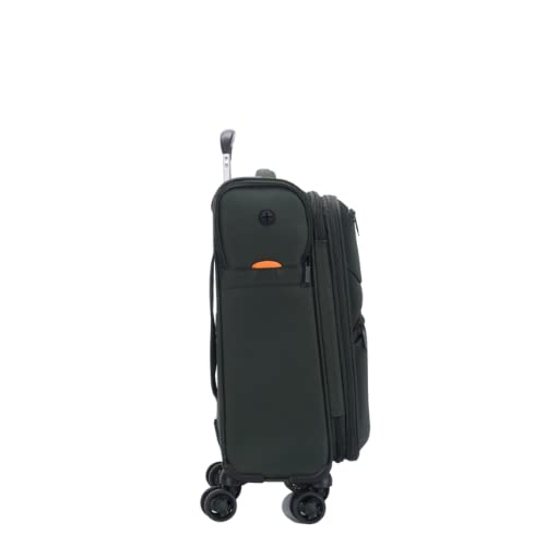Moorea 2 MX02 Black Cabin-55cm Expandable Softsided 8 Wheel Trolley Bag with TSA Lock