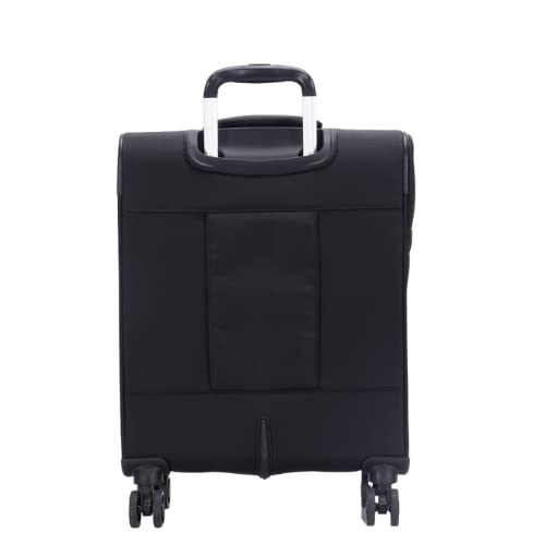Moorea 2 MX02 Black Cabin-55cm Expandable Softsided 8 Wheel Trolley Bag with TSA Lock