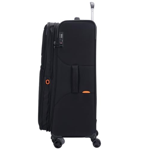 JUMP Moorea 2 MX05 Black-Large-76cm Expandable Softsided Luggage with 8 Wheels and TSA Lock