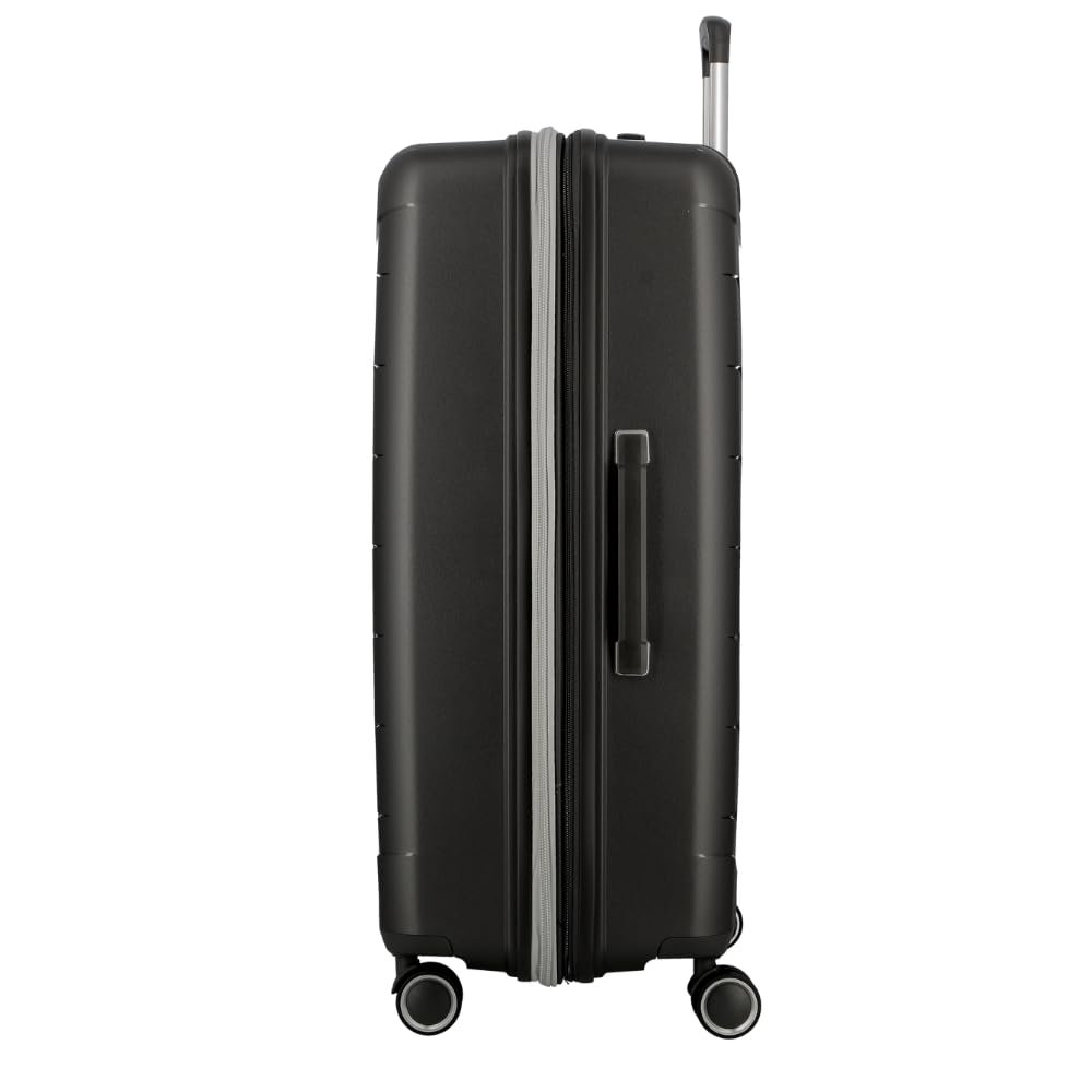JUMP FURANO 2 Carbon Black-Set of 3-Large, Medium, Cabin-76,66,55 cm Expandable Hardsided 8 Wheel Luggage with TSA Lock