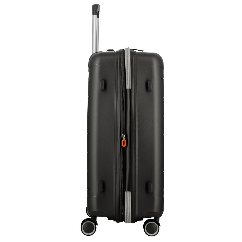JUMP FURANO 2 Set of 2-Carbon Black-Medium & Cabin-66, 55cm Expandable Hardsided 8 Wheel Luggage with TSA Lock