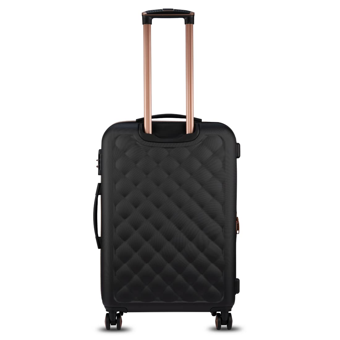 it luggage Fashionista Black Medium-24 inches Expandable Hardsided with TSA Lock & Wet Pouch Inside 8 Wheel Trolley Bag