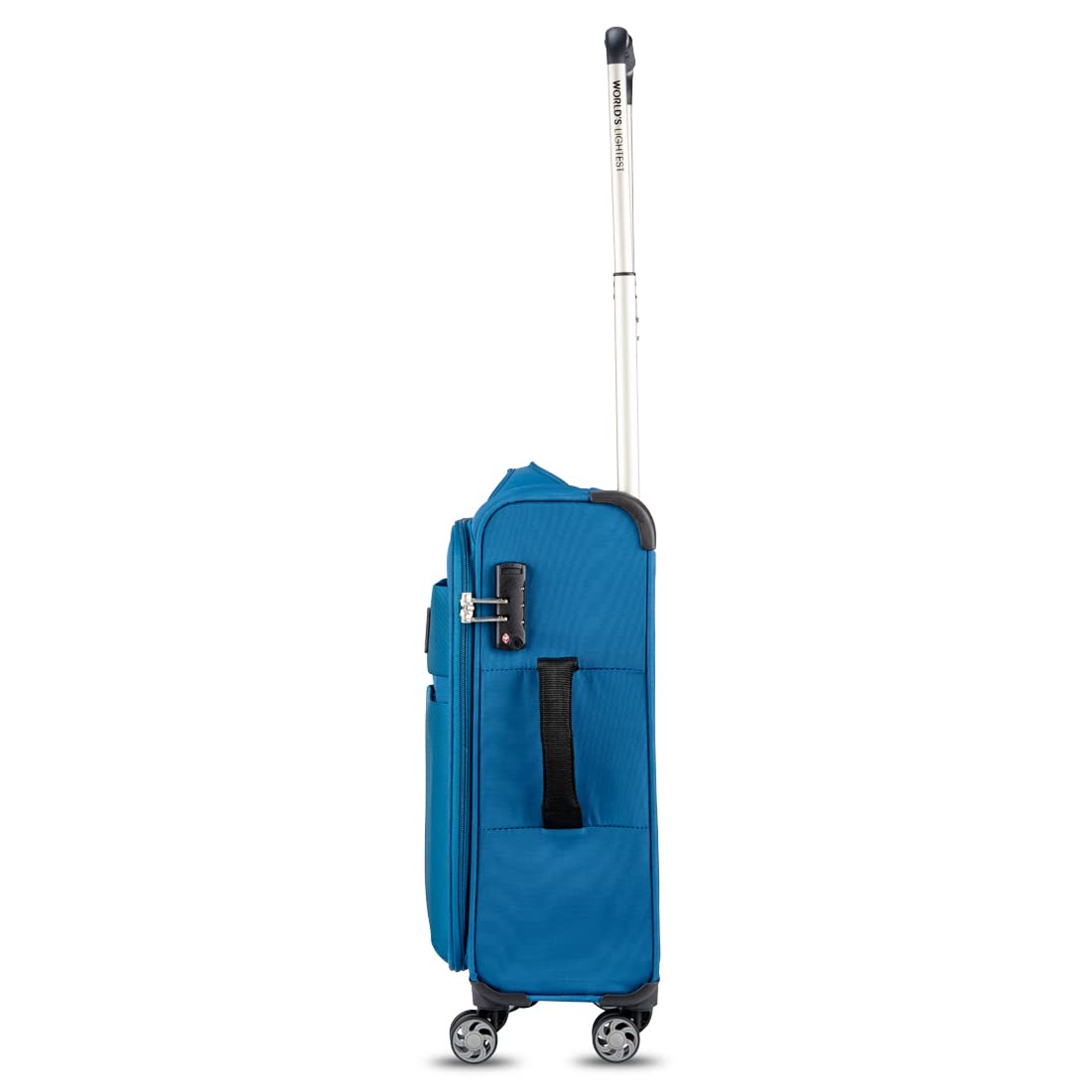 it luggage World's Lightest Bag Debonair-Two Tone Blue-54cm Softsided Polyester 8 Wheel Trolley Bag