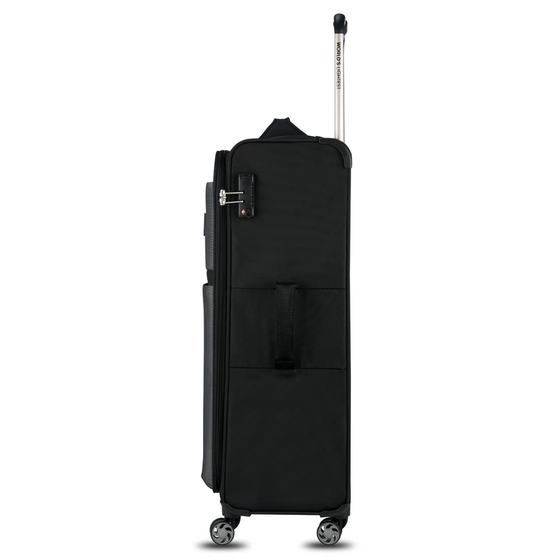 it luggage| Debonair| Polyester Softsided Fashion Luggage Suitcase| Combo-Large & Medium| Lightweight Travel Bag|8 Wheel Trolley Bag|22-2058-08|Set of 2- Black-80cm &70.5cm
