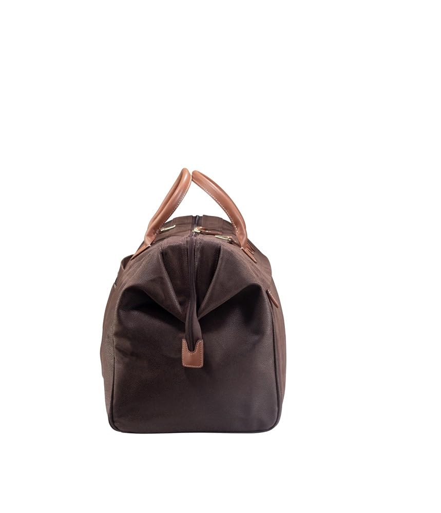 JUMP Uppsala Doctor Duffle Bag-Chocolate Brown-Cabin-54 cms Polysuede Material with Leather Trimmings Carry-on Fashion Travel Bag for Men and Women
