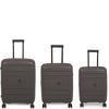 it luggage EcoTough Metal Grey Set of 3-Large, Medium & Cabin-20,24,28 inches Expandable Eco-Friendly Polypropylene Hardsided with TSA Lock & Wet Pouch Inside 8 Wheel Trolley Bag