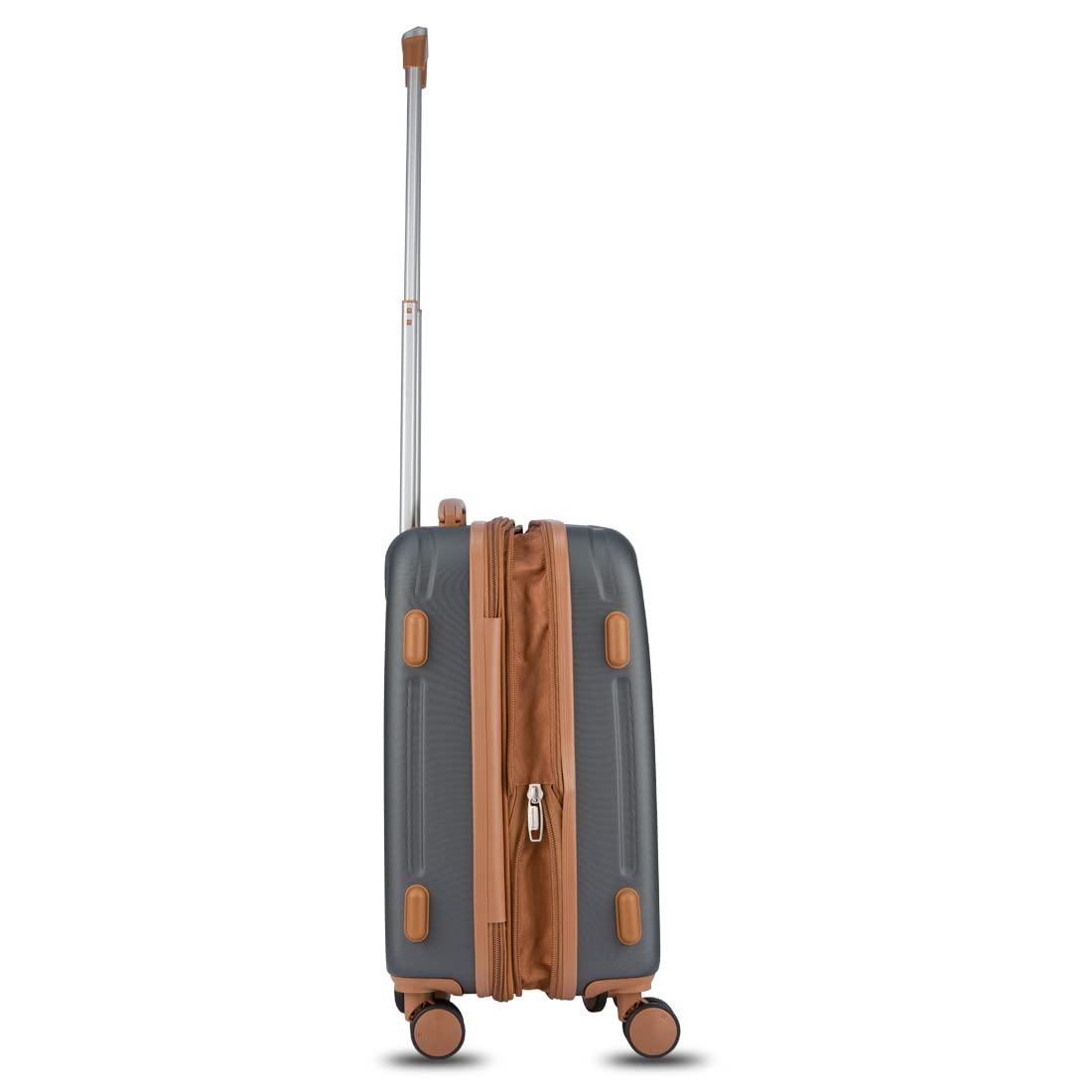it luggage Fashionista Charcoal Grey Cabin-54 cm Hardsided ABS Suitcase Expandable with Wet Pouch Inside & TSA Lock 8 Wheel Trolley Bag