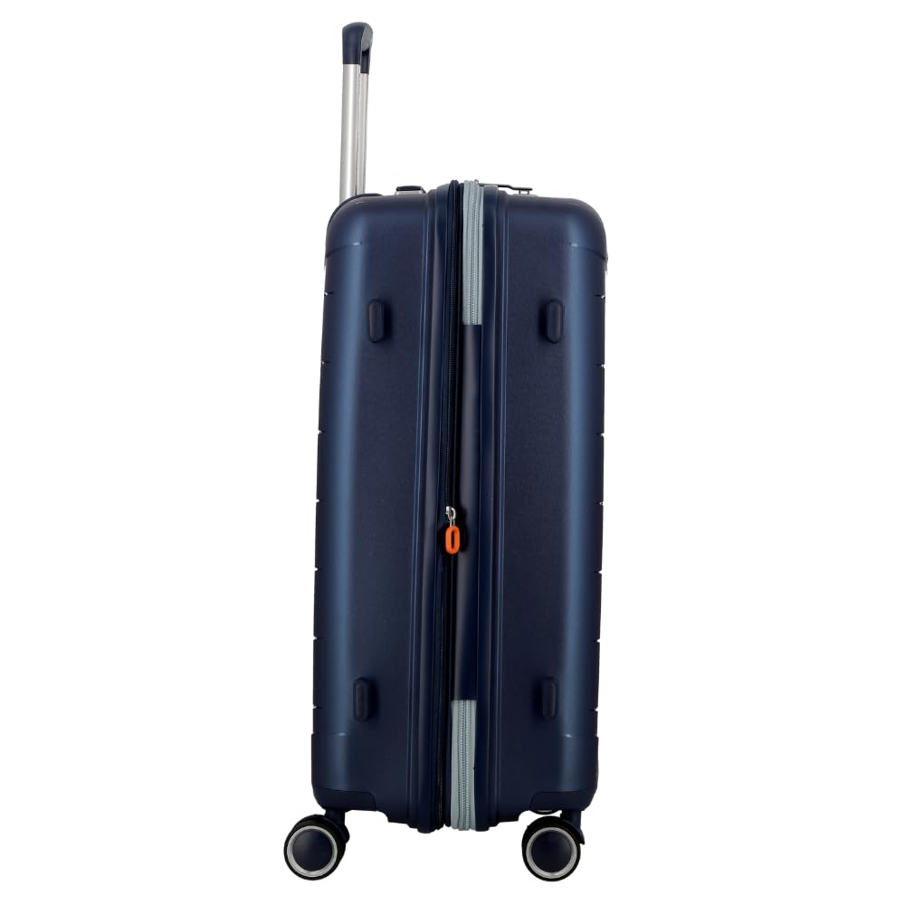 FURANO 2 Set of 2- Midnight Blue-Medium & Cabin-66, 55cm Expandable Hardsided 8 Wheel Luggage with TSA Lock