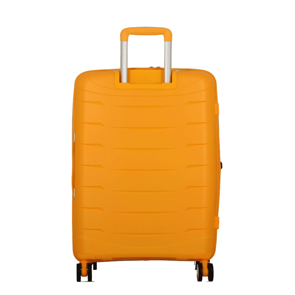 FURANO 2 Set of 2- Yellow-Medium & Cabin-66, 55cm Expandable Hardsided 8 Wheel Luggage with TSA Lock