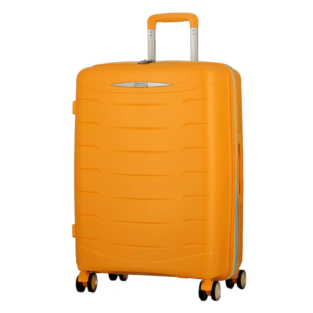 FURANO 2 Set of 2- Yellow-Medium & Cabin-66, 55cm Expandable Hardsided 8 Wheel Luggage with TSA Lock