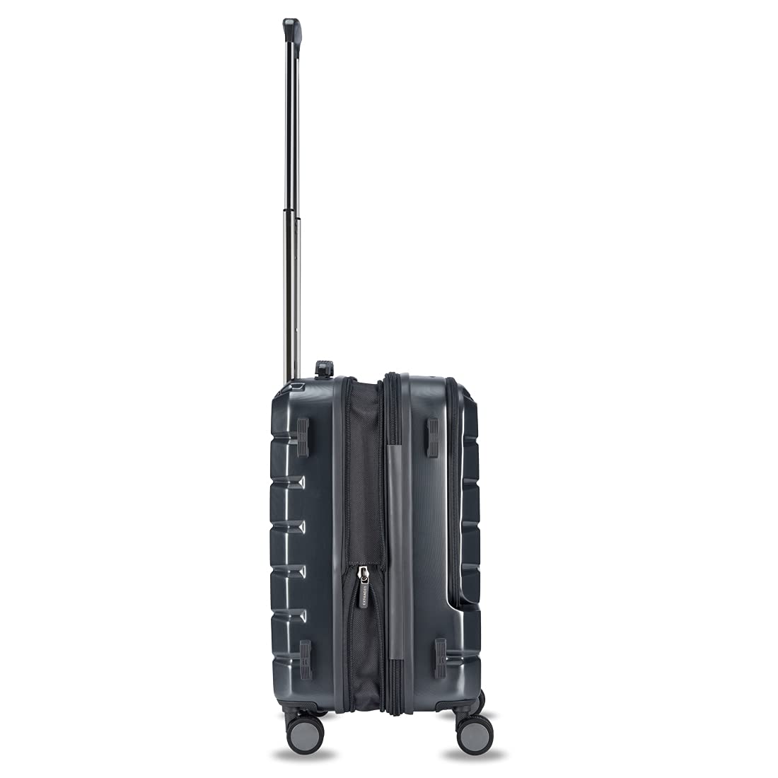 it luggage Prosperous |Metallic Grey-Cabin with Padded Laptop Section-54cms | Expandable | Polycarbonate| Hardsided Suitcase Travel Bag | 8 Wheel Trolley Bag