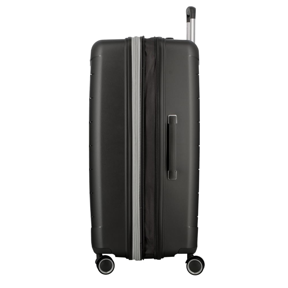 JUMP FURANO 2 Carbon Black-Set of 3-Large, Medium, Cabin-76,66,55 cm Expandable Hardsided 8 Wheel Luggage with TSA Lock