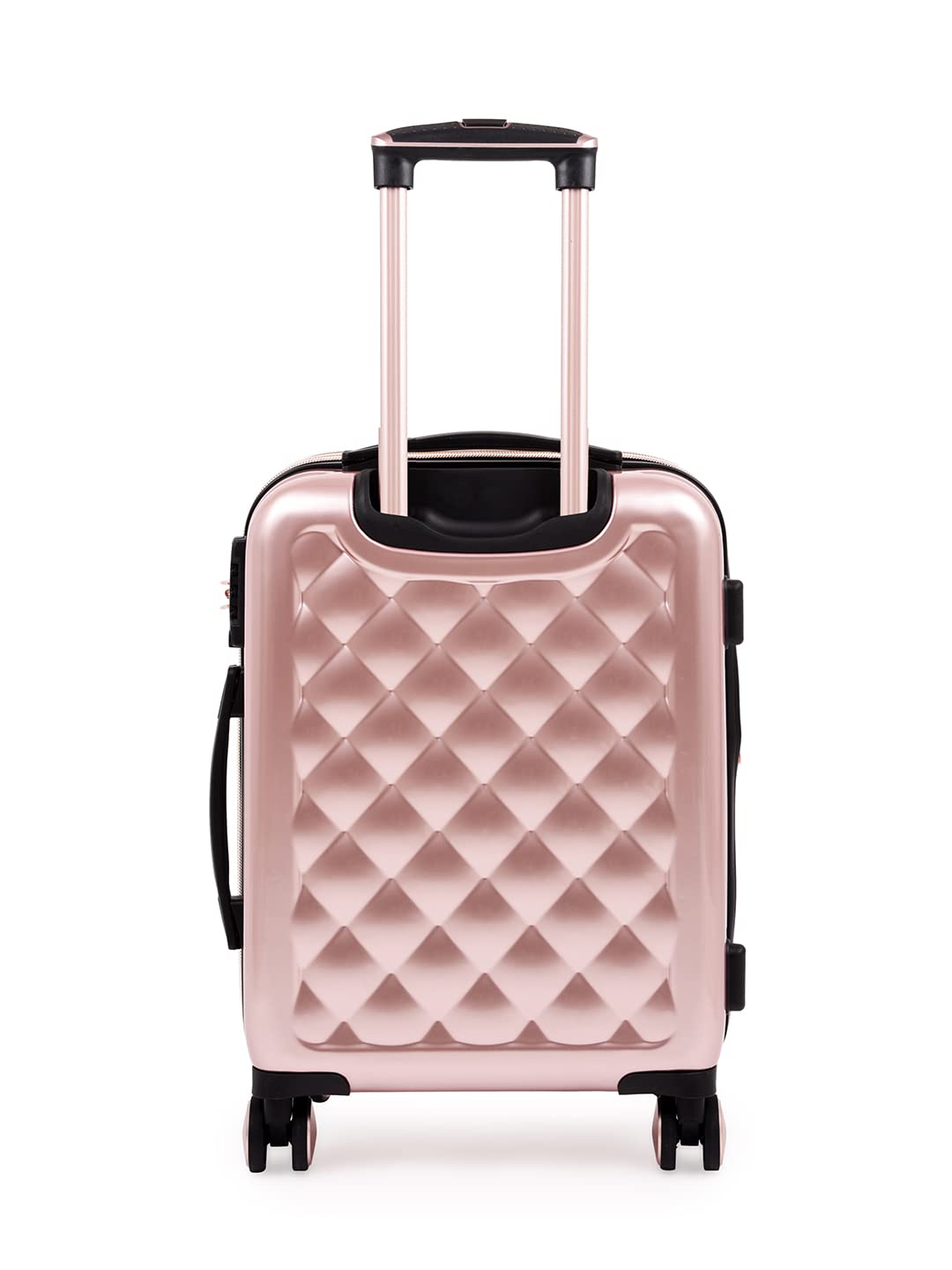 it luggage Fashionista Glossy Rose Gold Cabin-20 inches Expandable PC Hardsided with TSA Lock 8 Wheel Trolley Bag