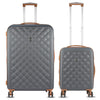 it luggage Fashionista Charcoal Grey-Set of 2-Large & Cabin-28 & 20 inches Expandable Hardsided with TSA Lock & Wet Pouch Inside 8 Wheel Trolley Bag