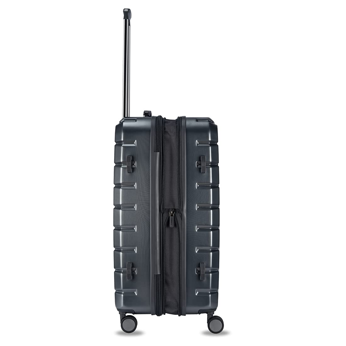 it luggage -Prosperous-Metallic Grey-Large-80cms | Expandable | Polycarbonate | Hardsided Suitcase |Travel Bag | 8 Wheel Trolley Bag